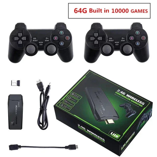 Retro Gaming System 20000+ Classic Games 64GB Dual 2.4G Wireless Controllers 4K HDMI for PS1/SFC/NES TV & PC