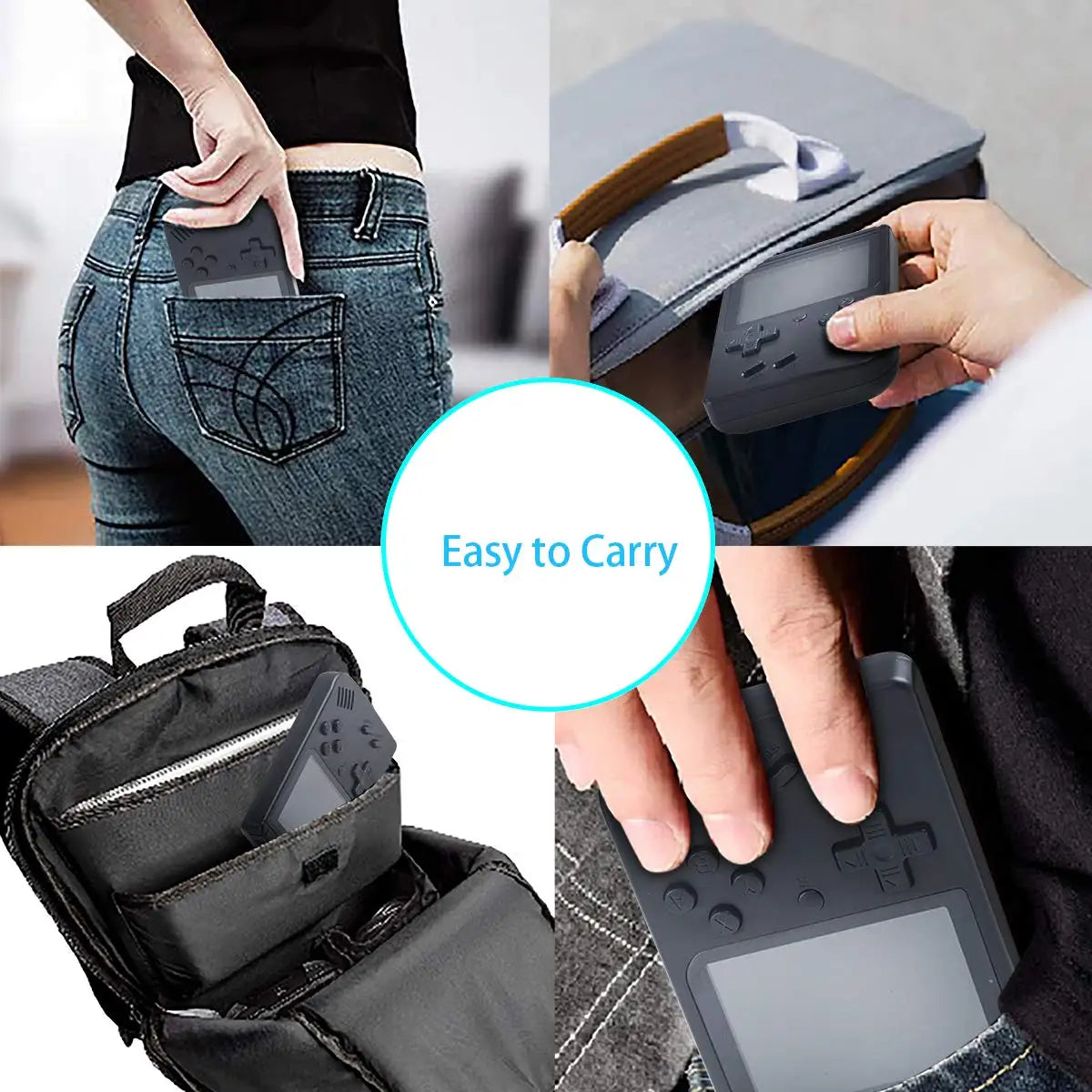 Consola de juegos portátil retro de 8 bits con pantalla LCD a color de 3 pulgadas y 400 juegos en 1