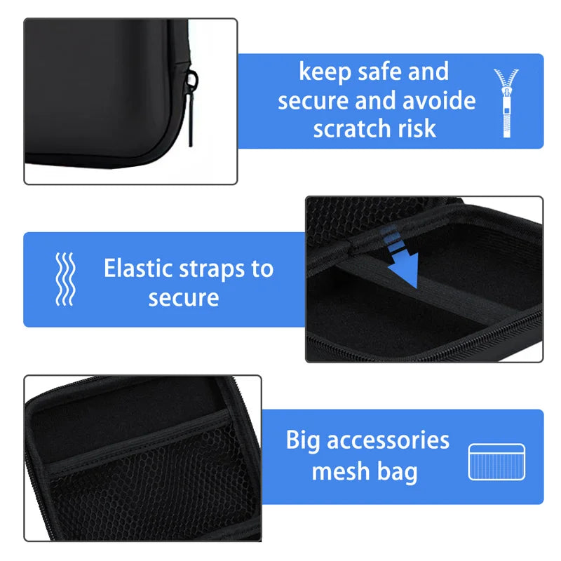 Carrying Case Storage Bag For FC/GB300/R36s Handheld Game Console Travel Retro Mini Game Player Portable Protective Box
