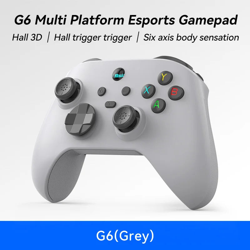Controlador de juegos móvil G6 para Switch/iOS/Android/PC, compatible con transmisión de medios/juegos en la nube, GamePad para teléfono móvil con joystick de efecto Hall