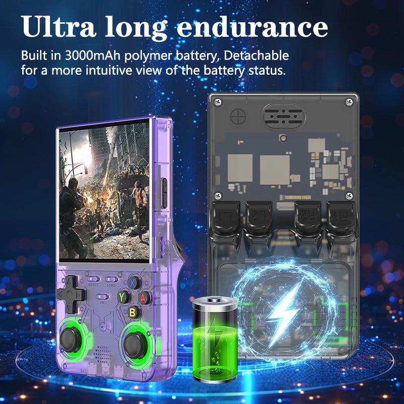 Consola de videojuegos portátil retro R36SUltra de código abierto con sistema Linux, pantalla IPS de 4,0 pulgadas, reproductor de vídeo de bolsillo portátil, regalo para niños