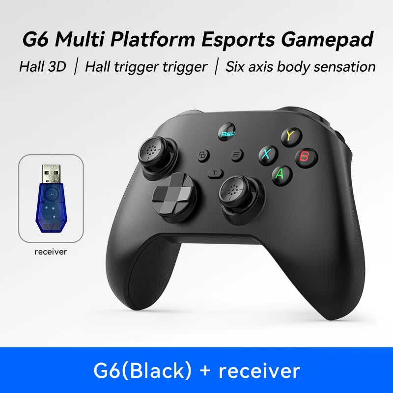 Controlador de juegos móvil G6 para Switch/iOS/Android/PC, compatible con transmisión de medios/juegos en la nube, GamePad para teléfono móvil con joystick de efecto Hall