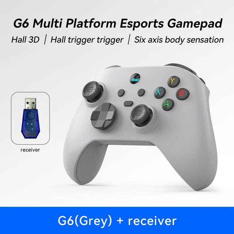 Controlador de juegos móvil G6 para Switch/iOS/Android/PC, compatible con transmisión de medios/juegos en la nube, GamePad para teléfono móvil con joystick de efecto Hall