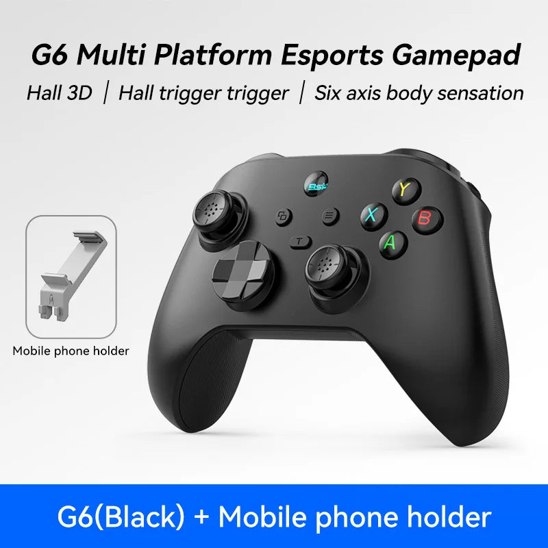 Controlador de juegos móvil G6 para Switch/iOS/Android/PC, compatible con transmisión de medios/juegos en la nube, GamePad para teléfono móvil con joystick de efecto Hall