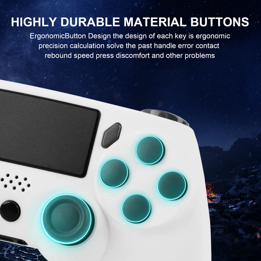 Gamepad inalámbrico GAMINJA con giroscopio de 6 ejes, joystick para PC, panel táctil, vibración Dual para PS4, PS3, PC, controlador multifunción