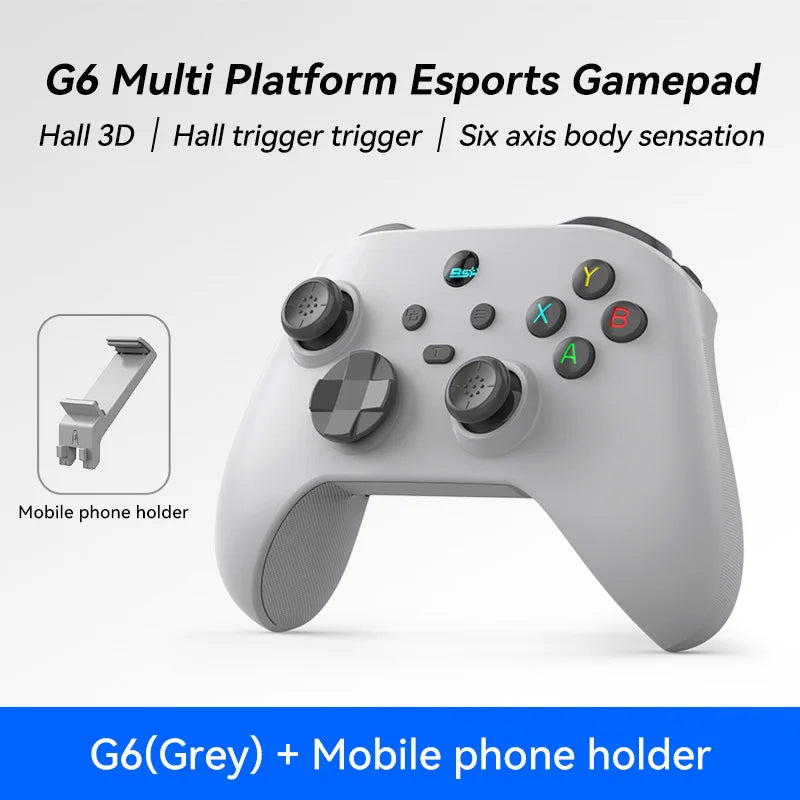 Controlador de juegos móvil G6 para Switch/iOS/Android/PC, compatible con transmisión de medios/juegos en la nube, GamePad para teléfono móvil con joystick de efecto Hall