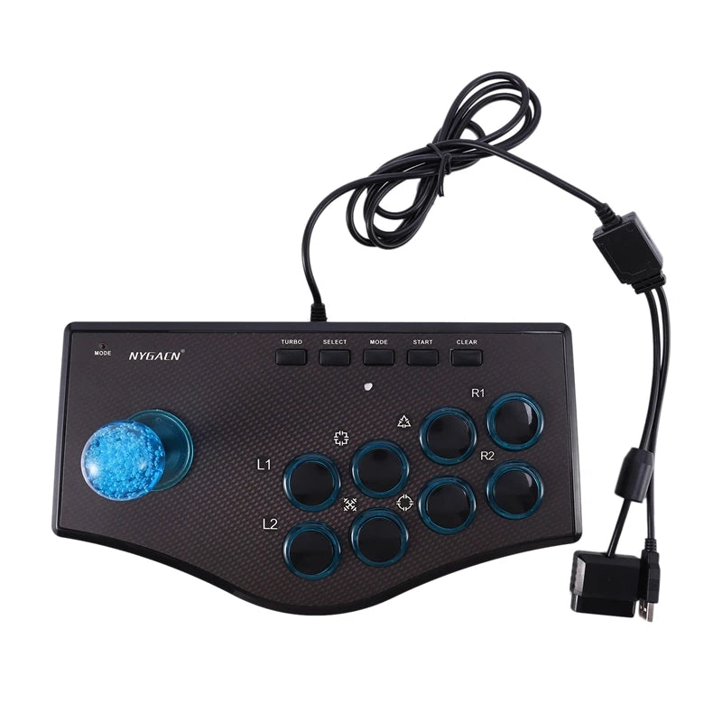 FULL-Retro Arcade Game Rocker Controller Usb Joystick For Ps2/Ps3/Pc/Android Smart Tv Built-In Vibrator Eight Direction Joystick