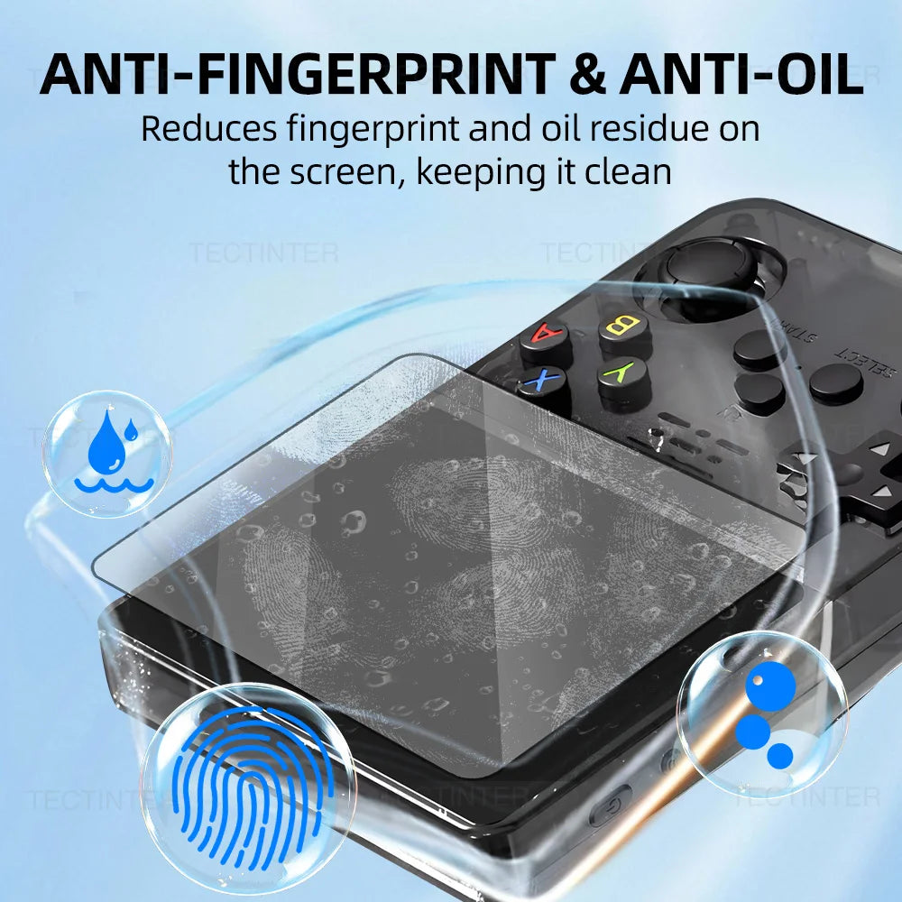 Glass+Bag for R36S/R35S Handheld Screen Protector Tempered Glass Protective Film & Portable Storage Case for R36S Accessories